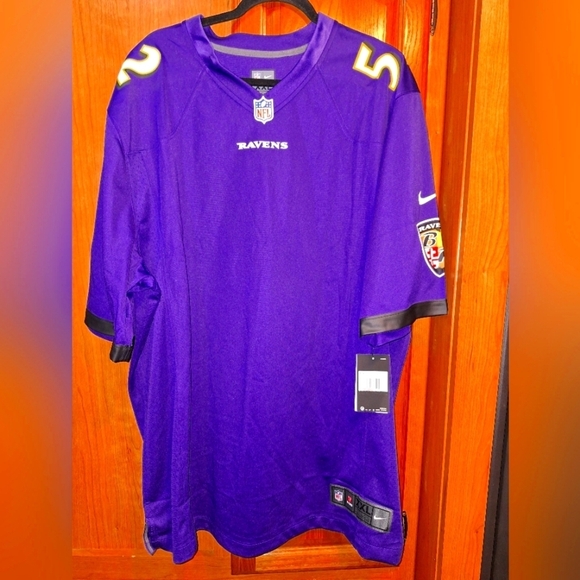 A Nike official NFL Baltimore Ravens #52 Ray Lewis jersey in a men's size XXL. - Picture 1 of 7